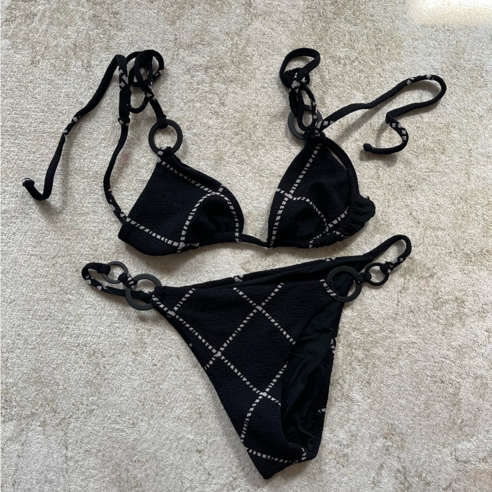 Devon Windsor Black Checkered bikini